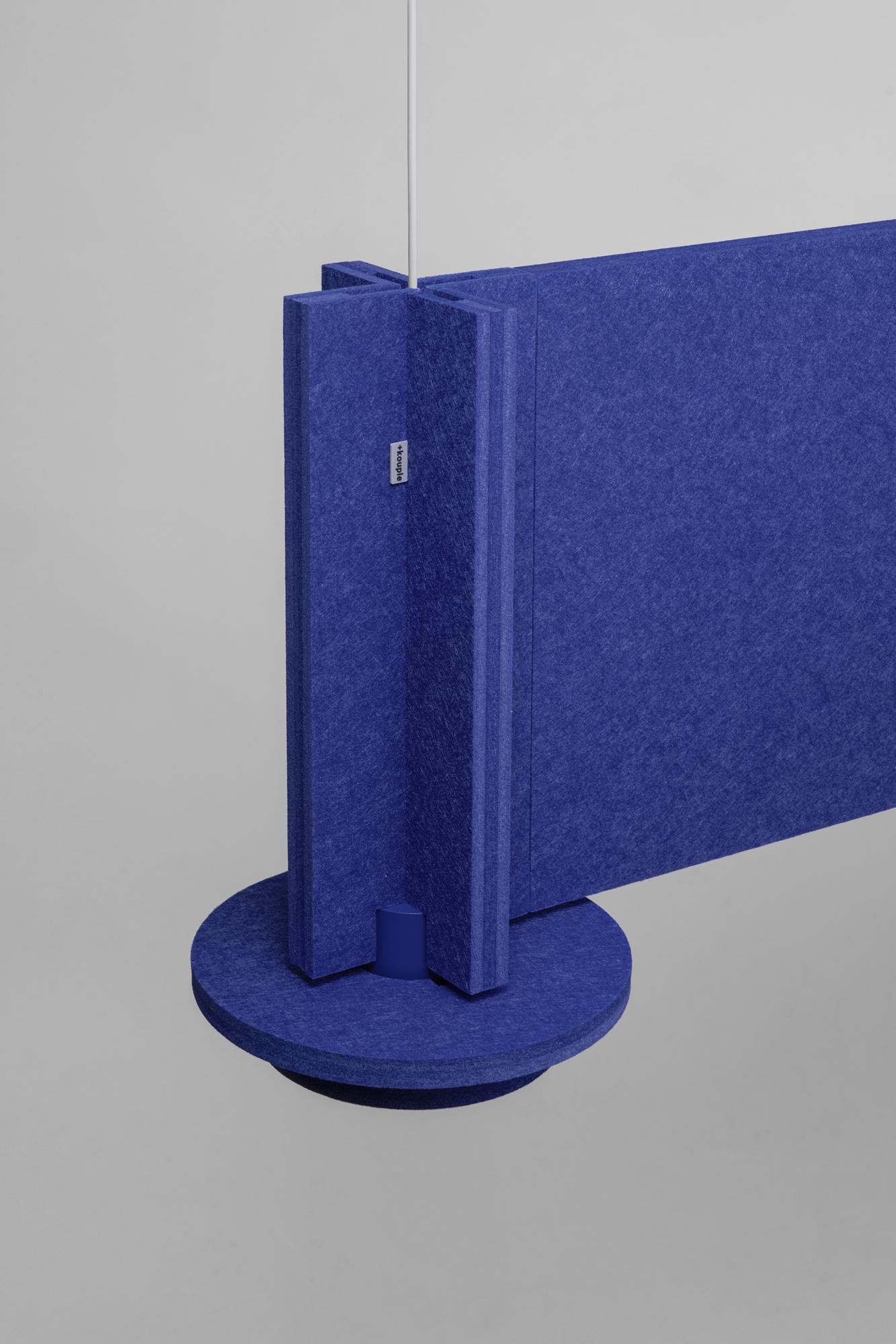 Verniciatura a polvere Lampada a sospensione Jeffrey Panel Grey di +kouple in vendita