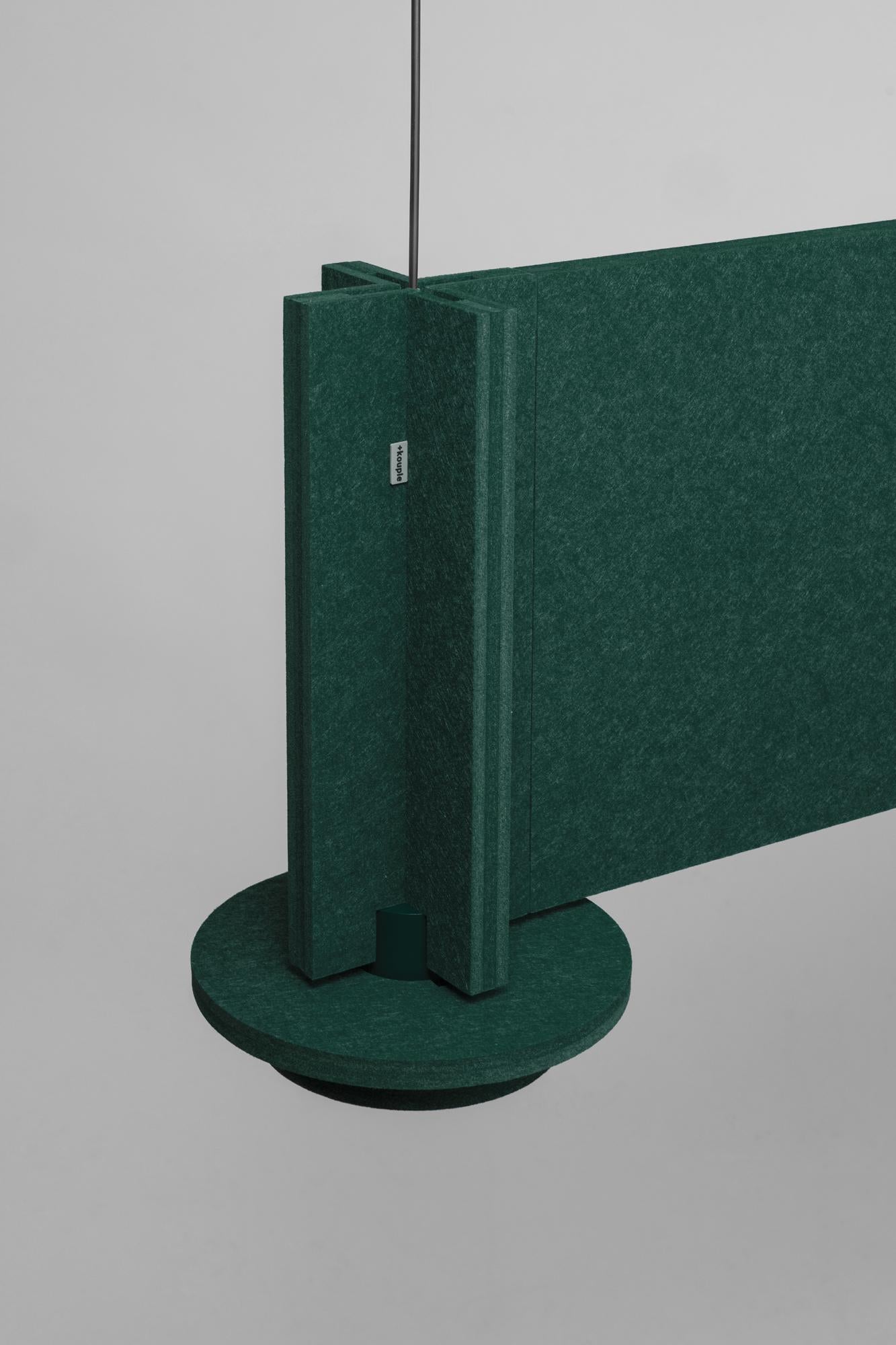 XXI secolo e contemporaneo Lampada a sospensione Jeffrey Panel Grey di +kouple in vendita
