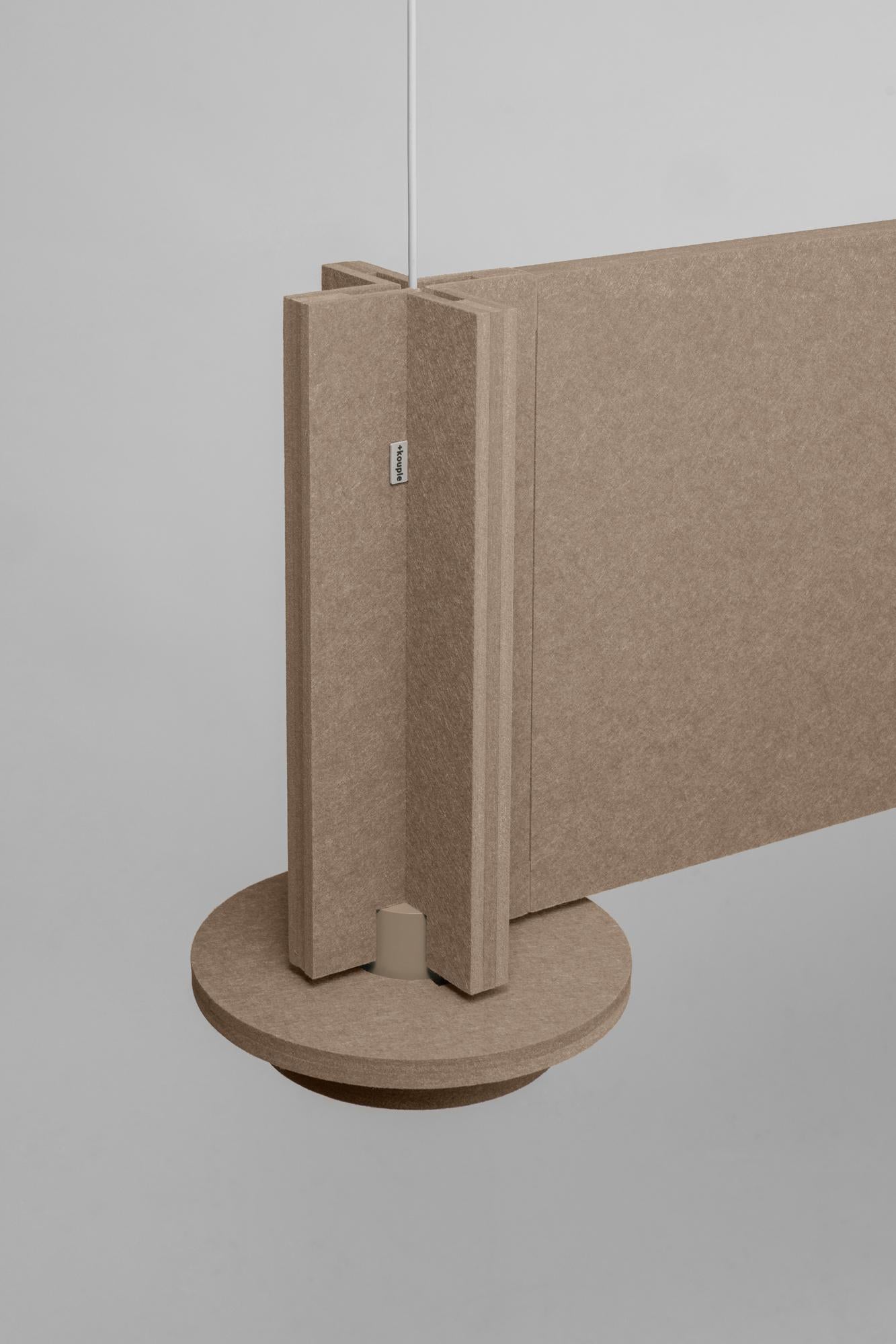 Feltro Lampada a sospensione Jeffrey Panel Grey di +kouple in vendita