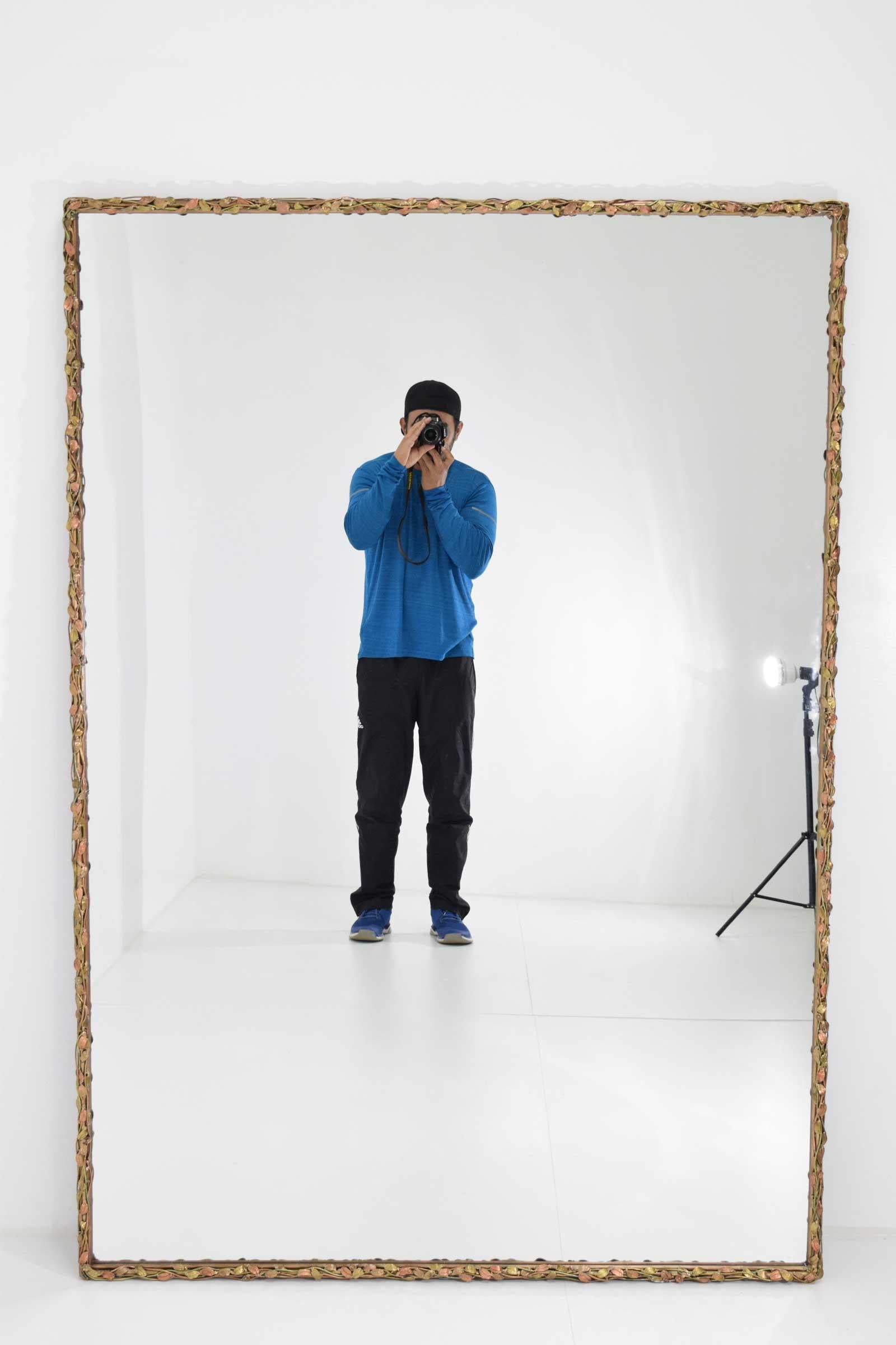 North American Jeffrey Sass Custom Bronze Framed Mirror