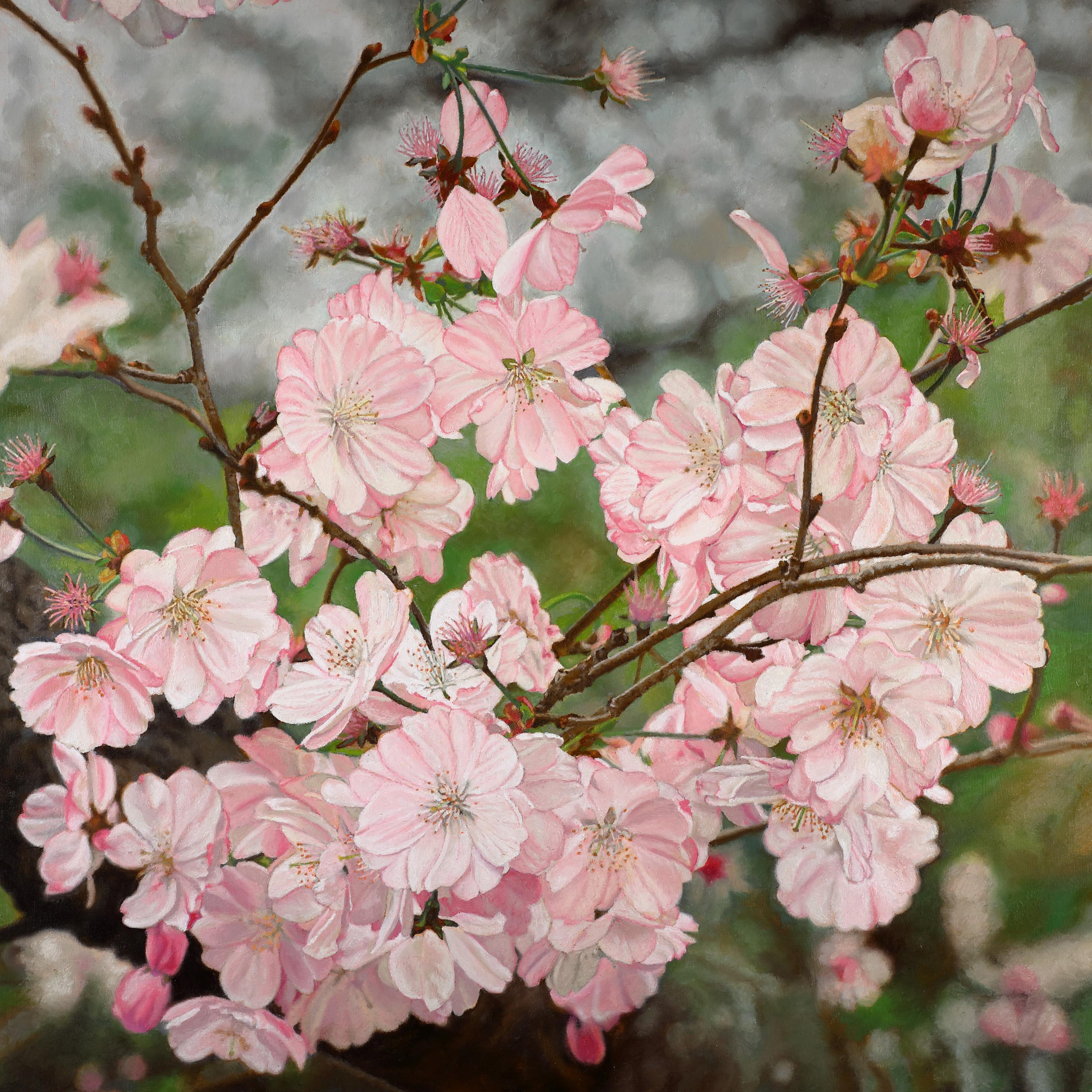 Landscape Painting di Jeffrey Vaughn - Fiori di ciliegio