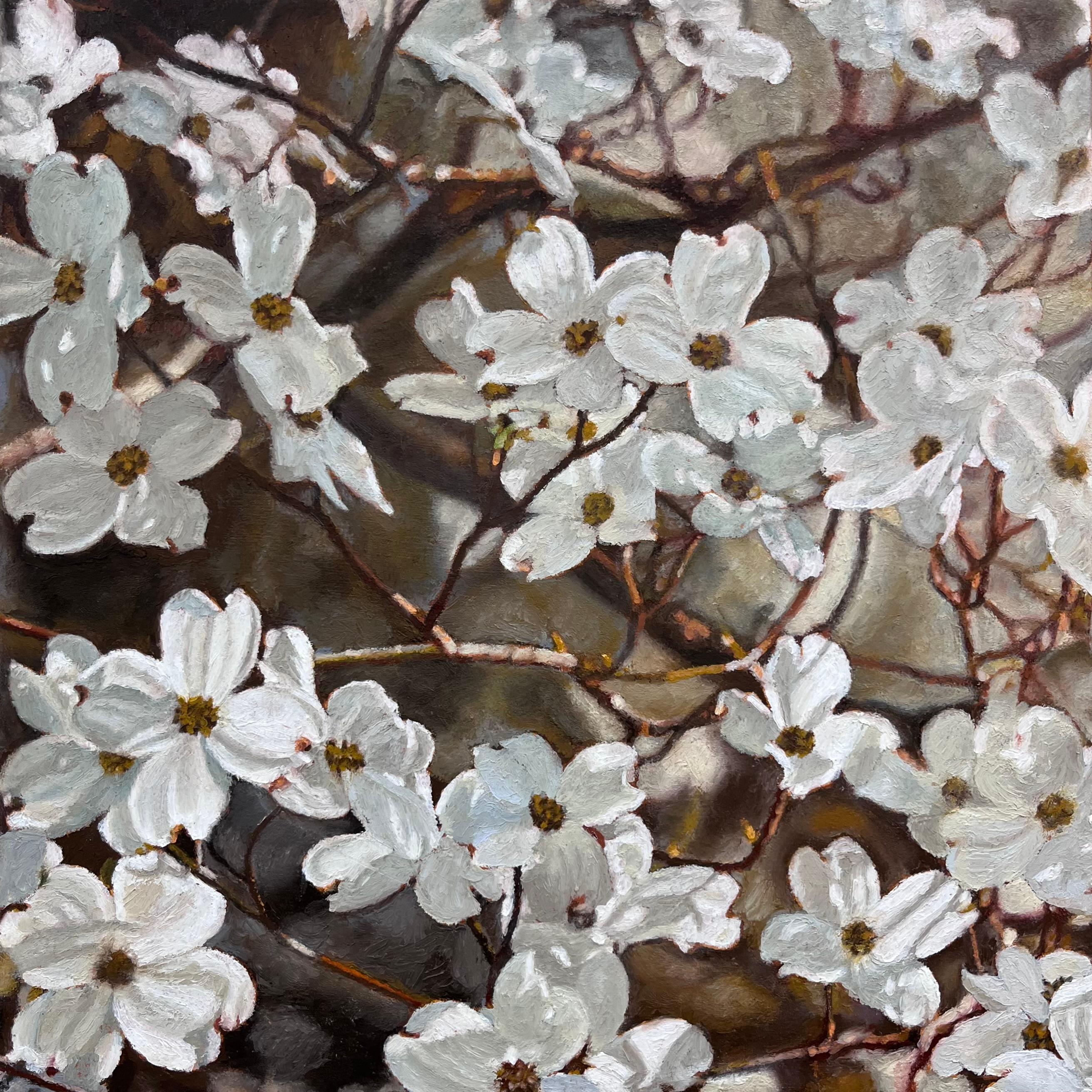 Landscape Painting de Jeffrey Vaughn - Flores de cornejo