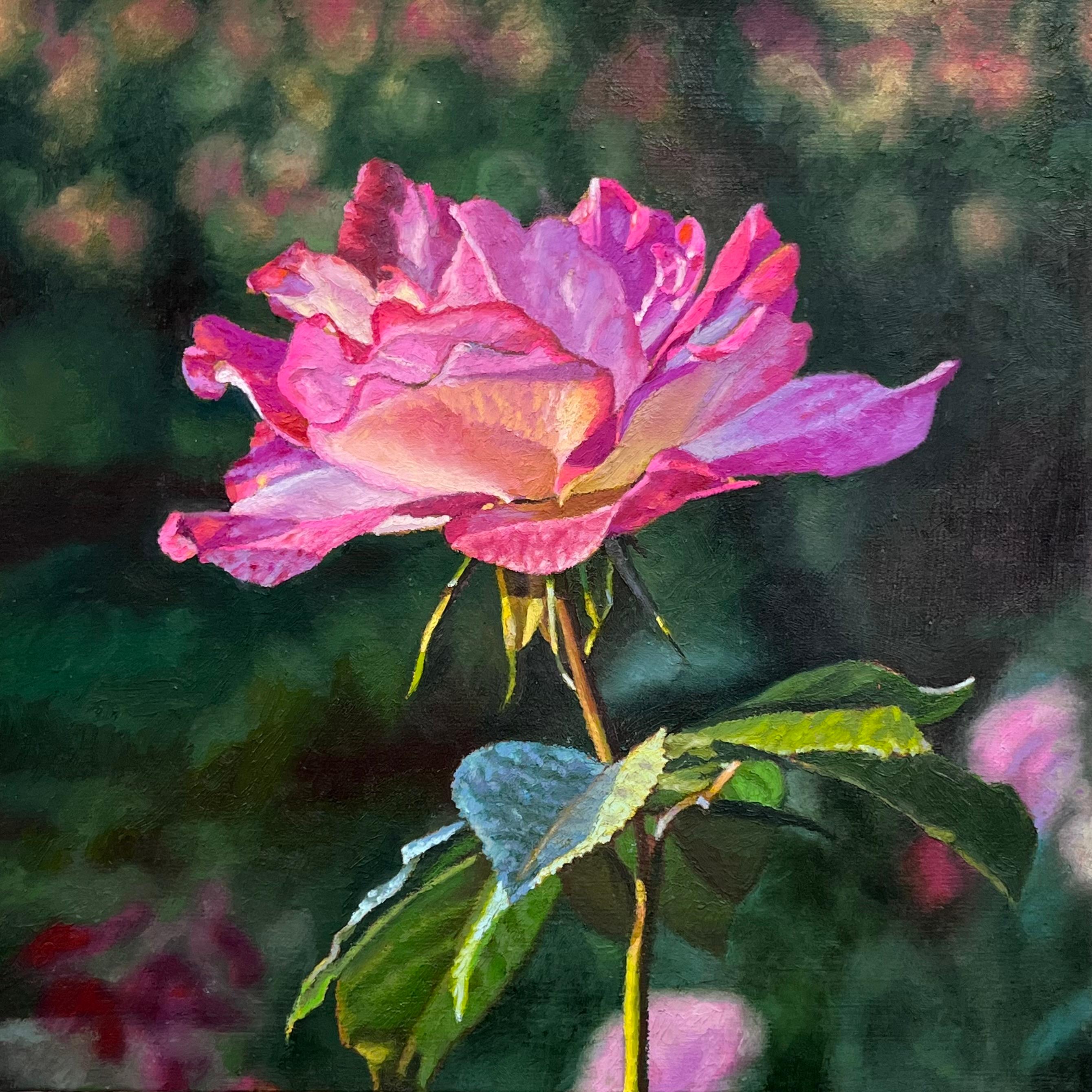 Landscape Painting di Jeffrey Vaughn - Rosa lavanda