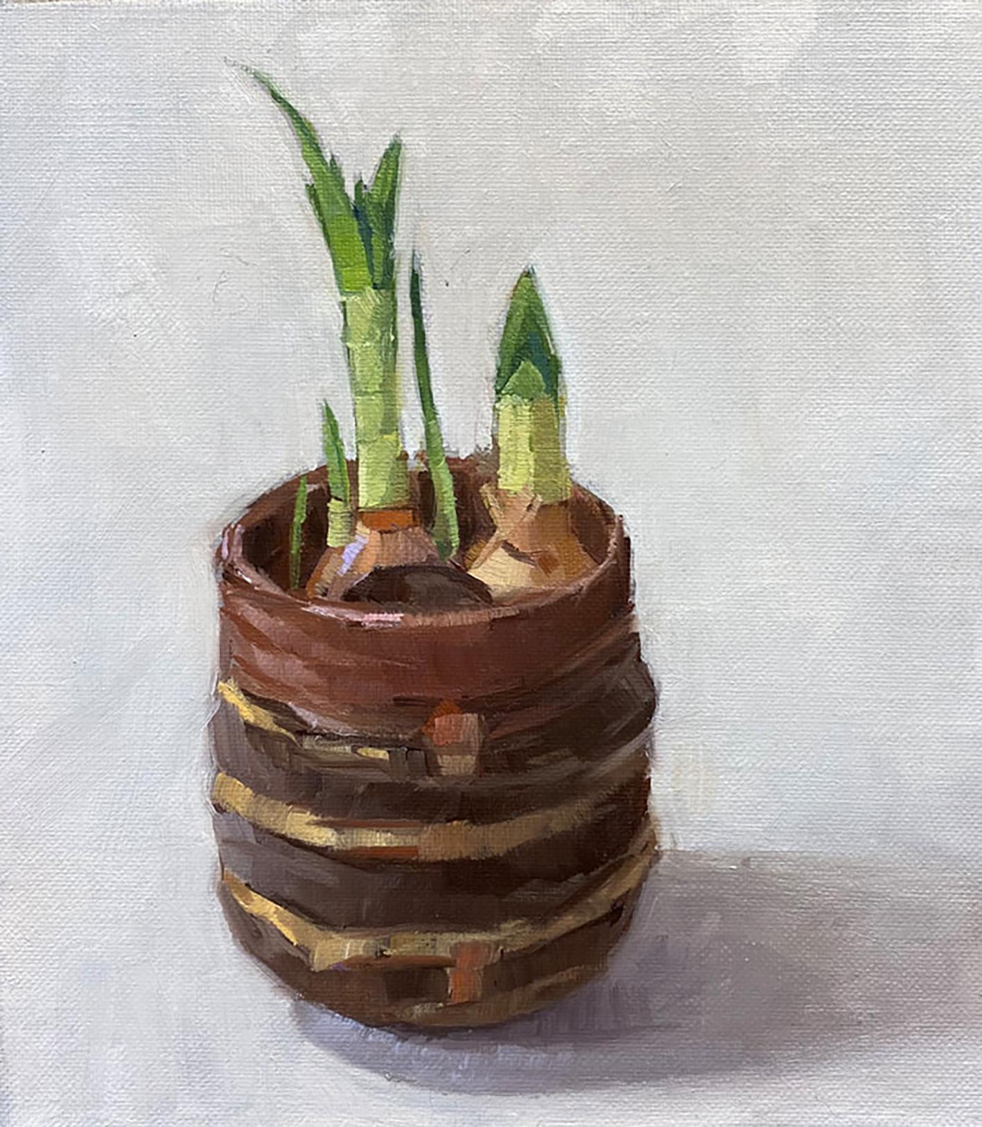 Jeffrey Vaughn Still-Life Painting – Papier-Weißlinge