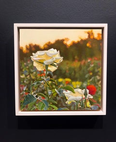 "Rose Garden", Contemporary, Oil, Painting, Framed, Still Life, Photorealism
