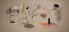 Pittura ad olio espressionista contemporanea Tecnica mista Grandi colori Lino