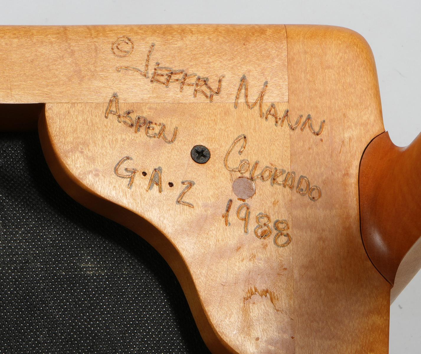 Jeffry Mann Handcrafted Artisan Studio Rocker 1988 Aspen Colorado For Sale 4