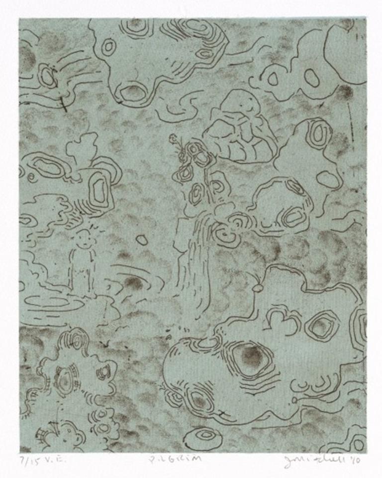 Pilgrim, Print by Jeffry Mitchell, 2010

Additional information:
Medium: Soft ground etching with silk chine collé
Dimensions: 14 3/4 × 12 in
Edition of 15

About artist: Jeffry Mitchell’s primary medium is ceramic and he is well versed in its