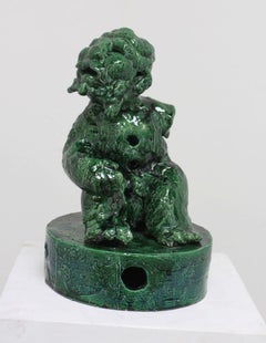 Poseidón, loza vidriada de Jeffry Mitchell, 2014