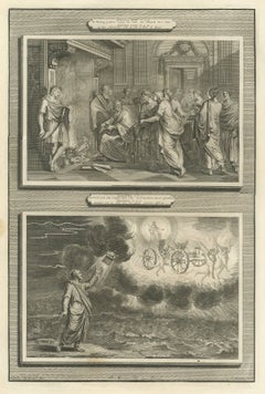 Jehoiakim Burns Jeremiah's Scroll and Ezekiel's Vision, Mortier, circa 1700