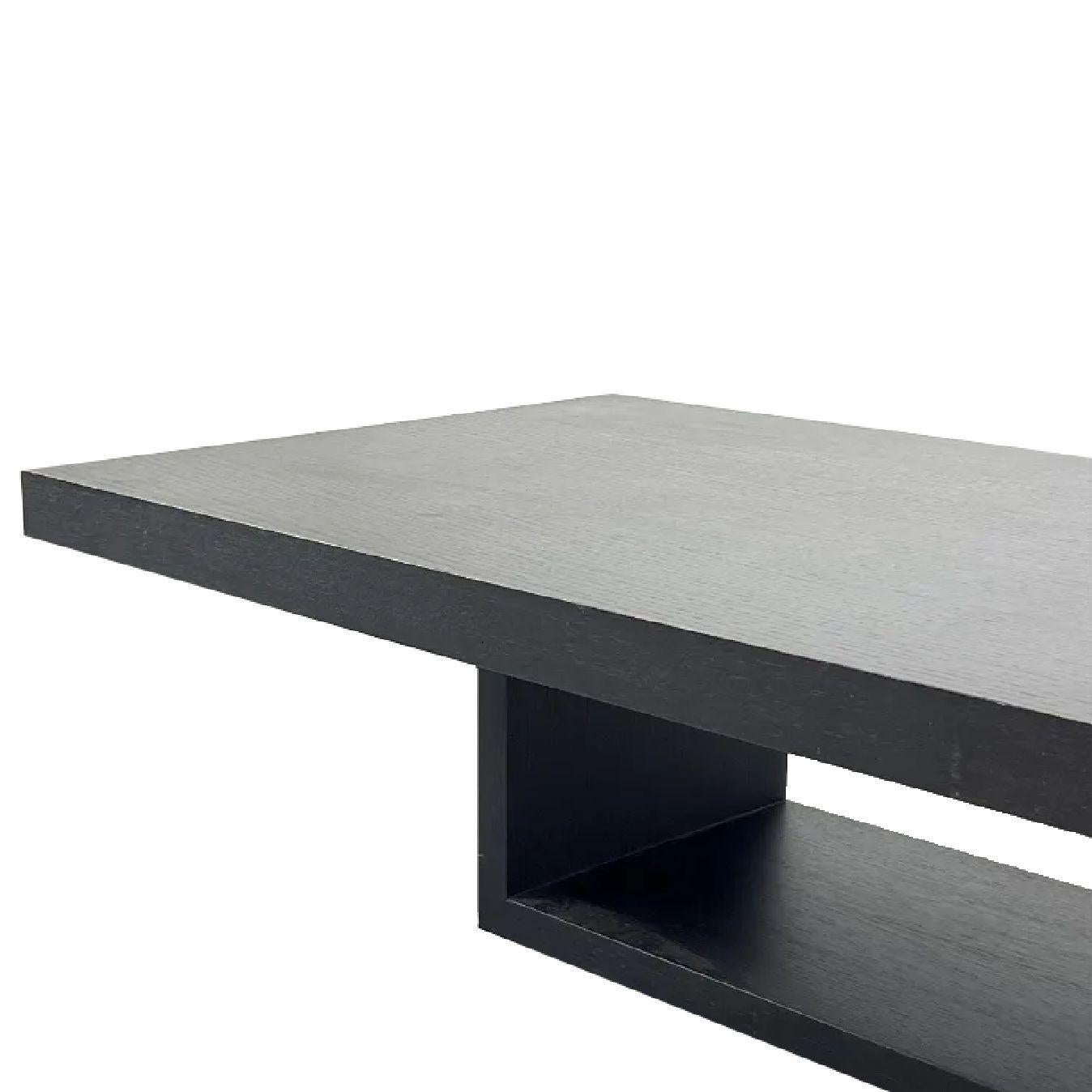 italien Table basse rectangulaire en chêne ébonisé Cassina Blox, Jehs+Laub, Italie, c. 2000. en vente