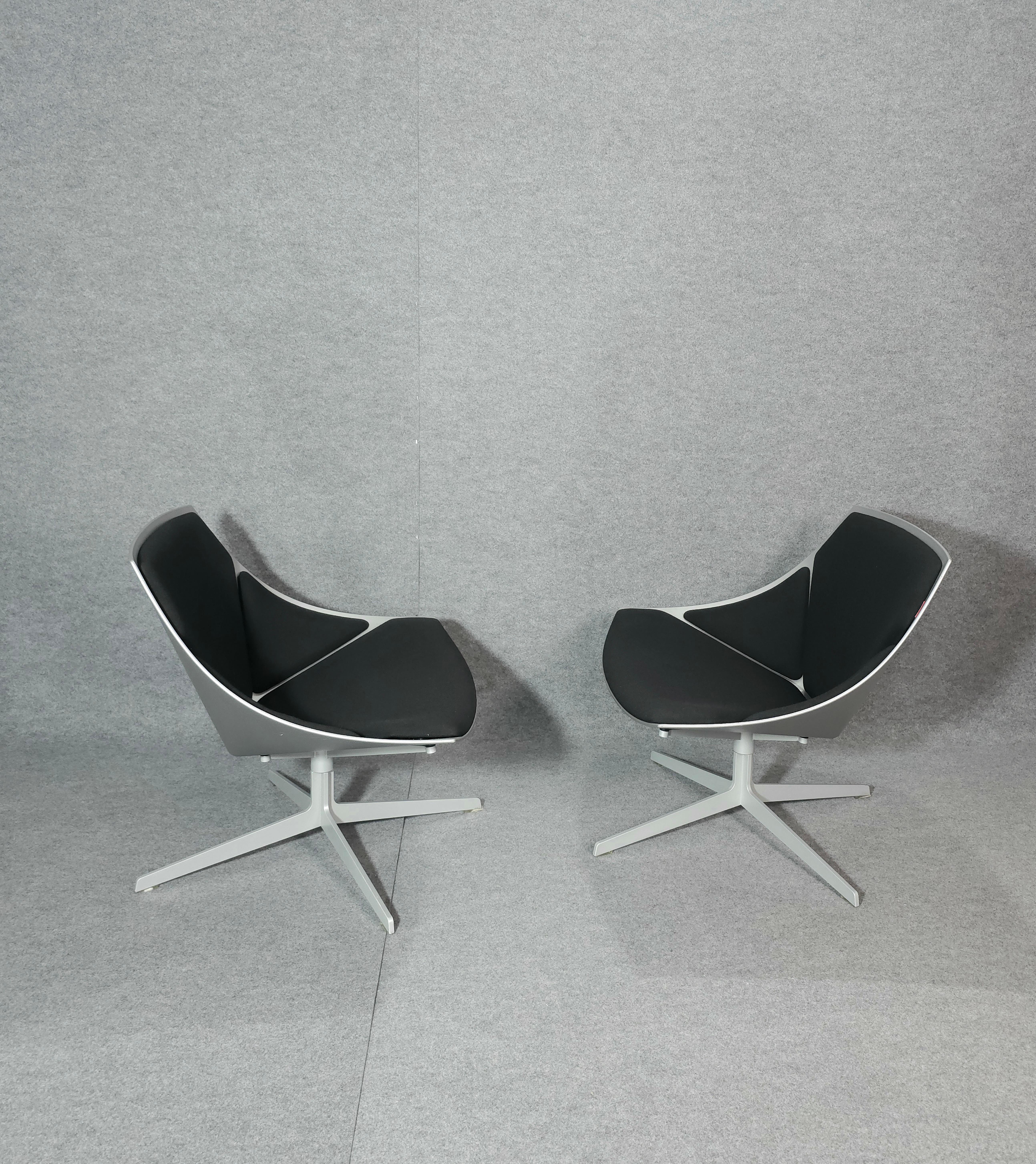 Steel Jehs & Laub for Fritz Hansen Swivel Chair Modern Pair Denmark Design 2007 For Sale