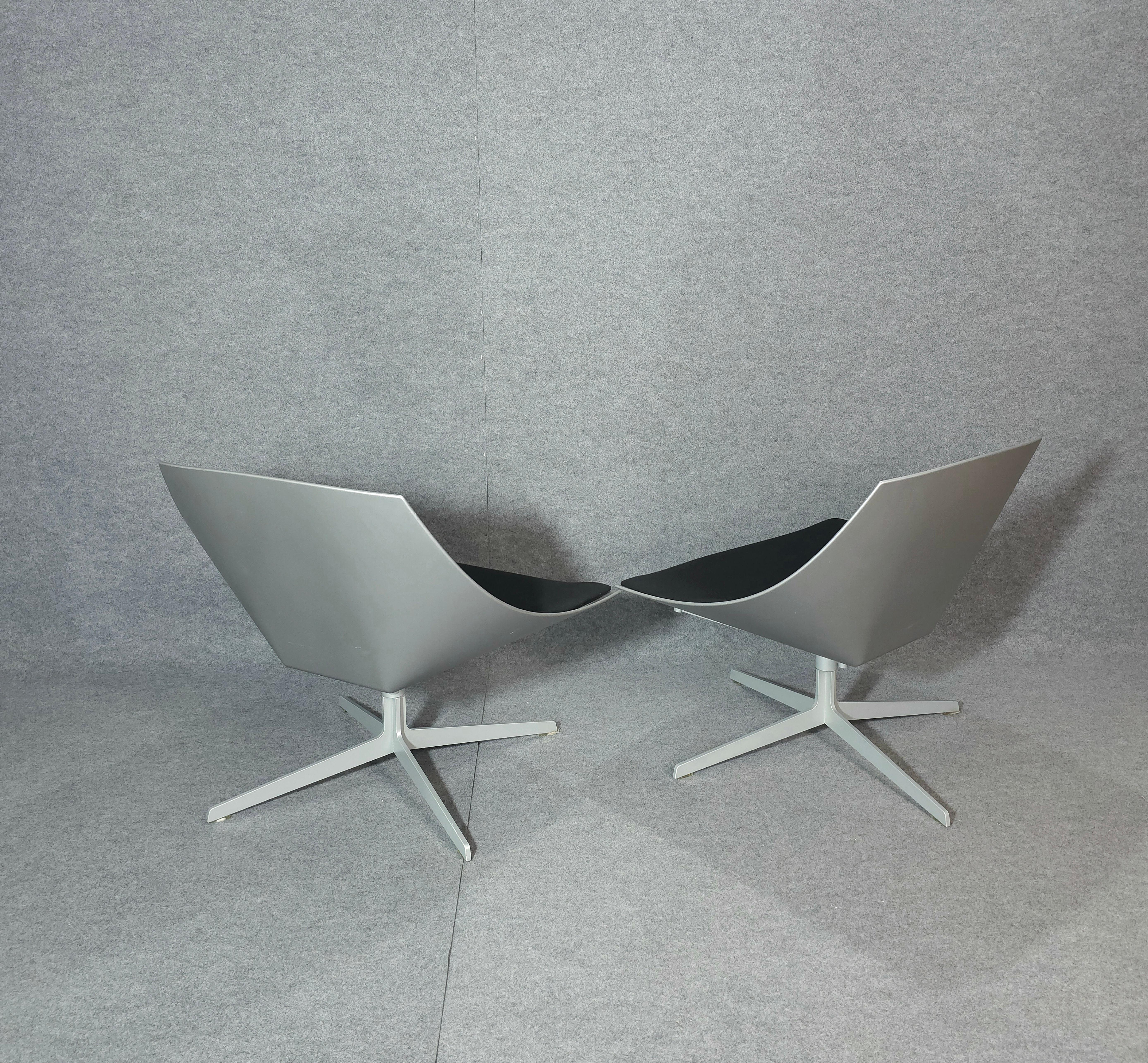Acier Paire de chaises pivotantes Jehs & Laub pour Fritz Hansen, design danois, 2007 en vente