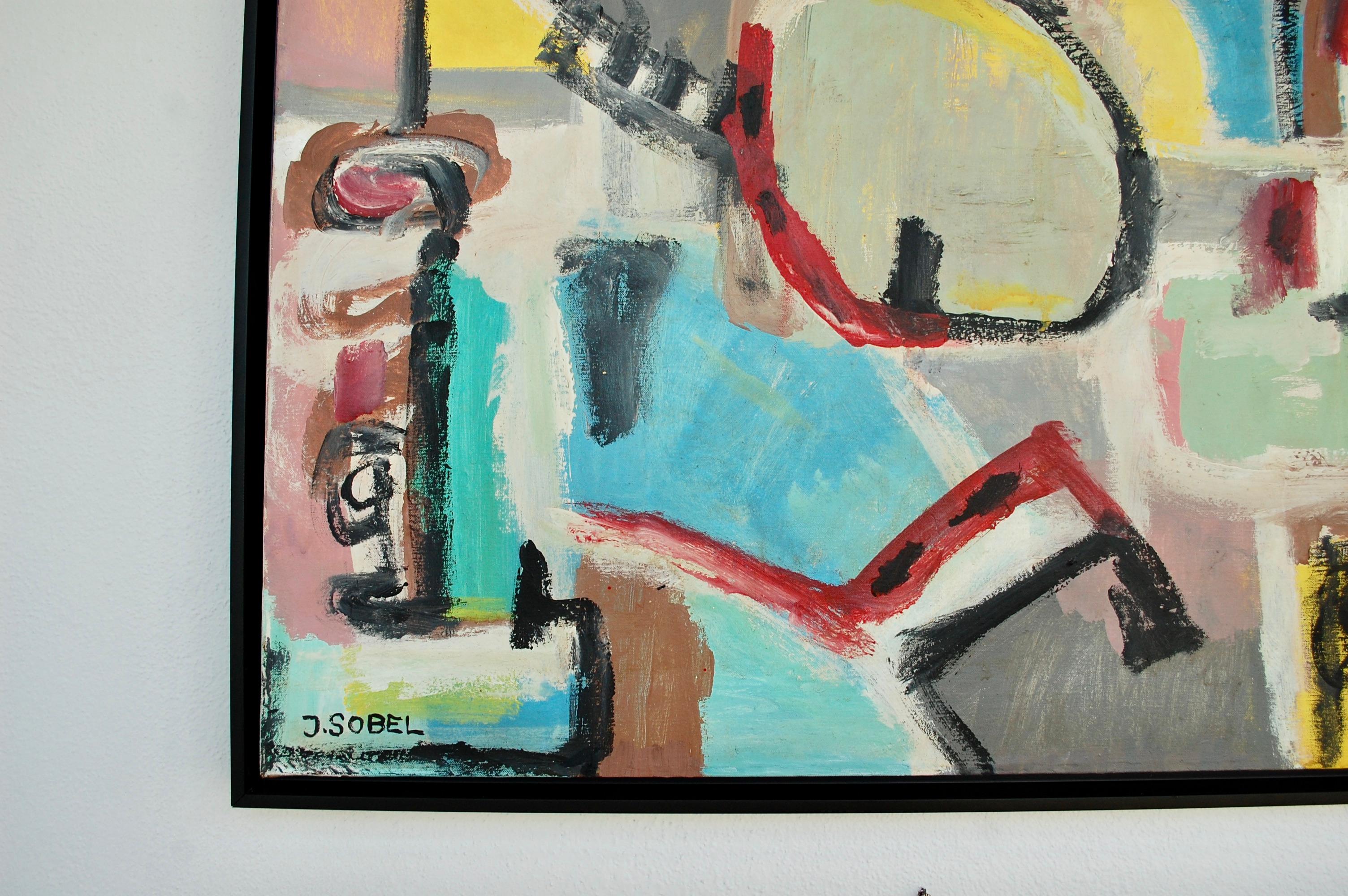 Abstract Composition  - Painting by Jehudith Sobel