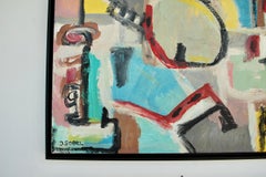 Abstract Composition With Blue and Gray