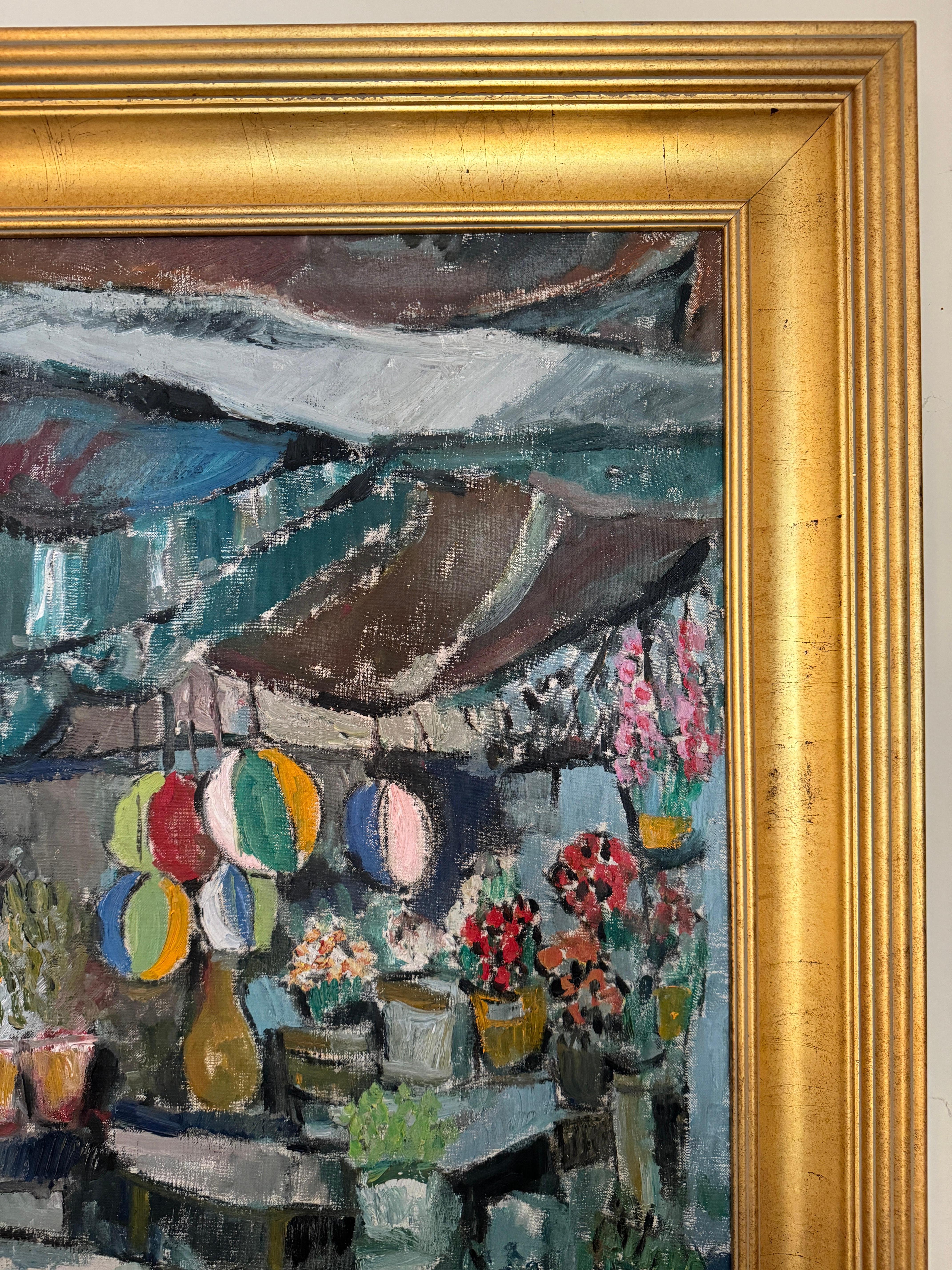 Harlem Street Scene - Painting Impressionismo di Jehudith Sobel
