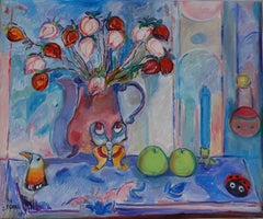 Still Life With Ladybug and Butterfly