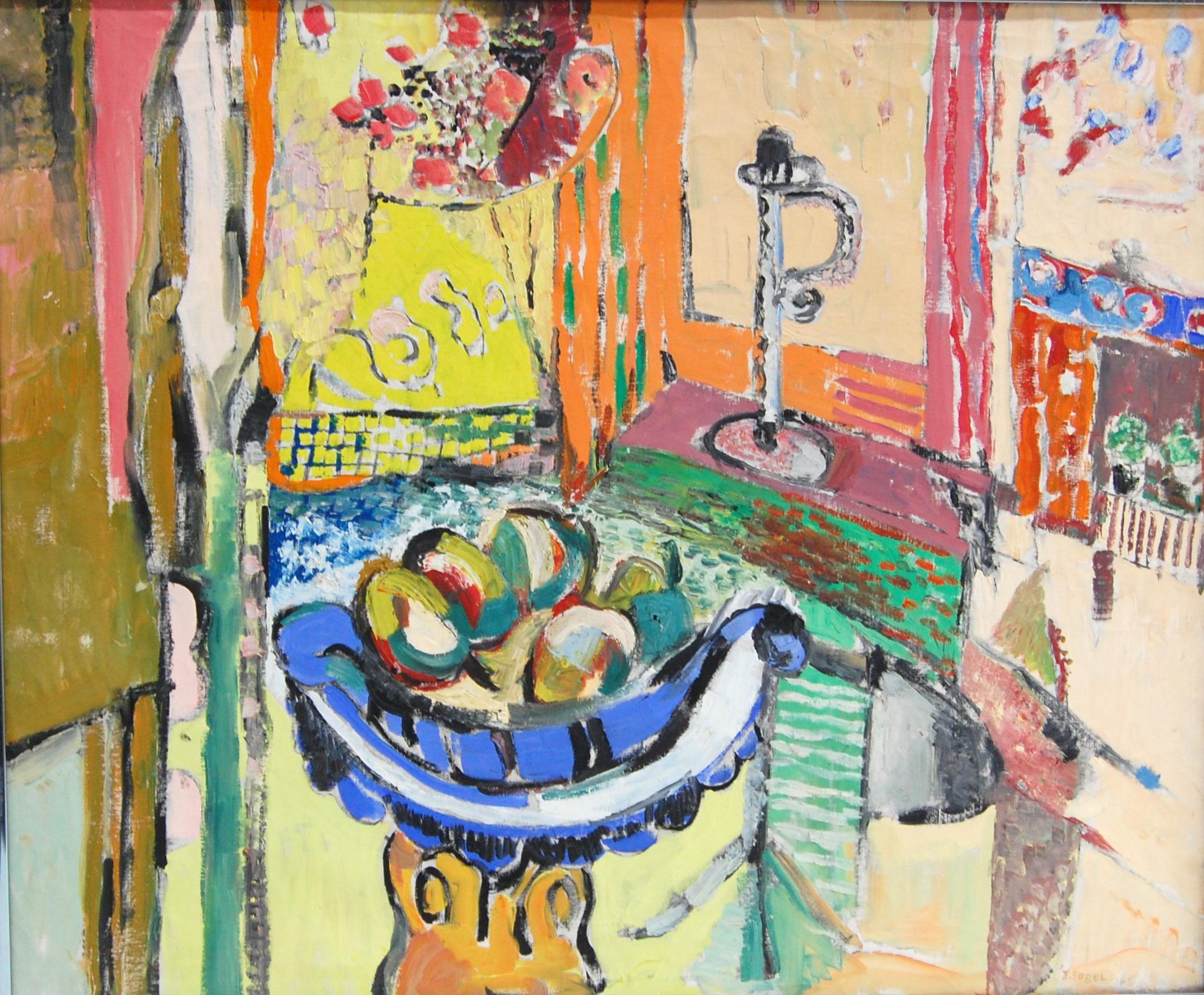 Vibrant Still Life with Fruit Bowl Oil Painting