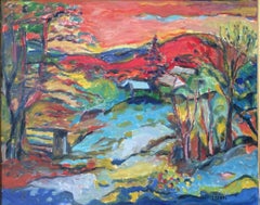 Vibrant Landscape With Mountains View