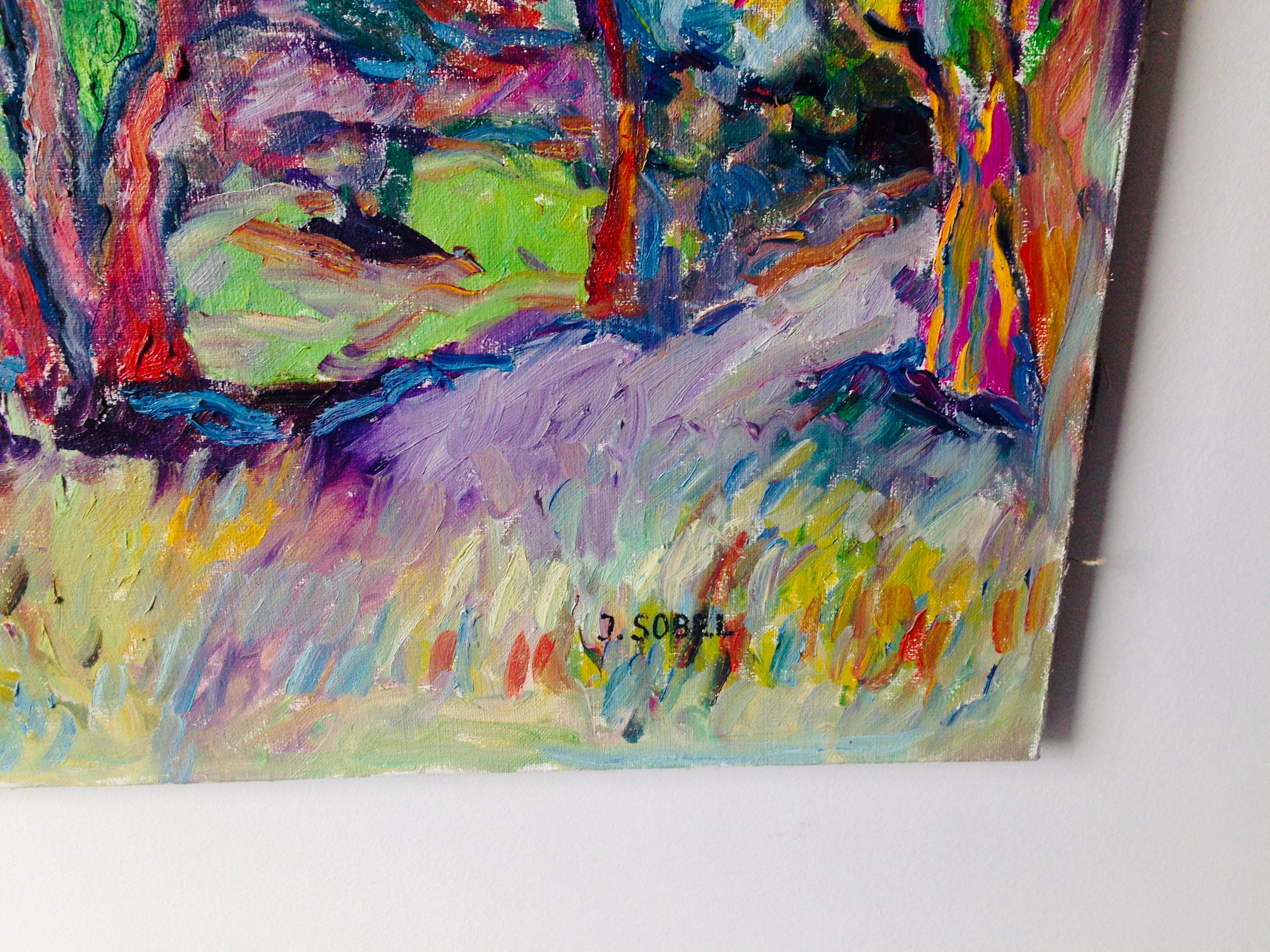  Landscape With Trees  - Painting by Jehudith Sobel