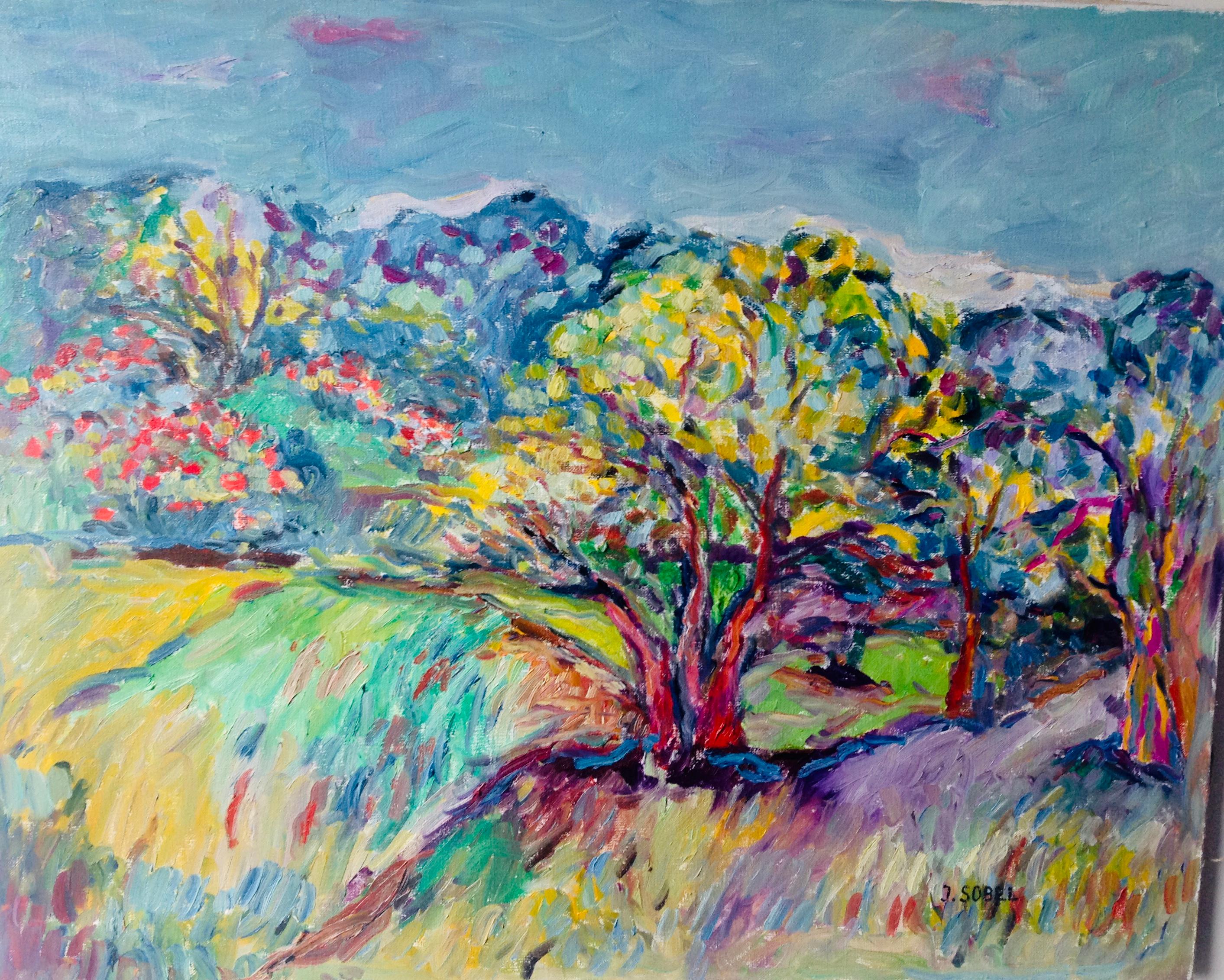 Jehudith Sobel Landscape Painting -  Landscape With Trees 