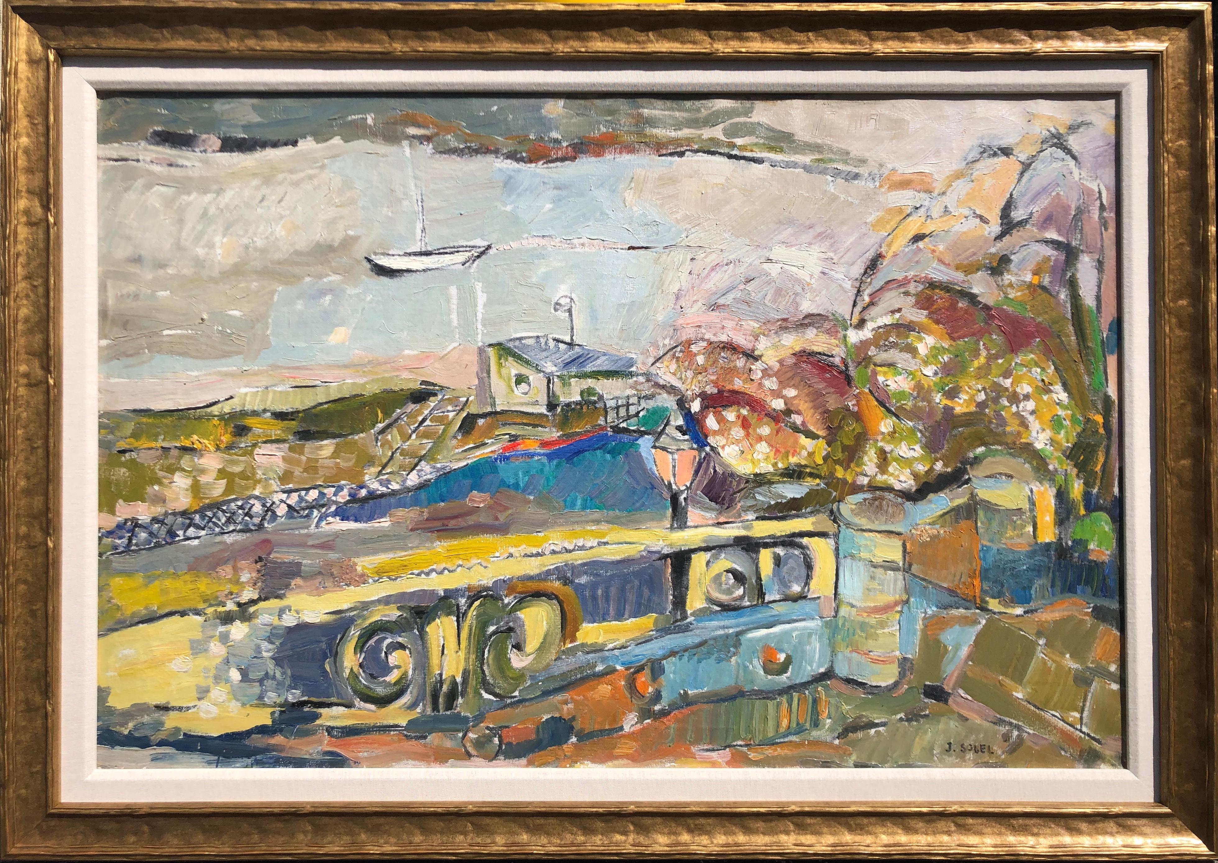 Landscape Painting de Jehudith Sobel - Vista desde el balcón