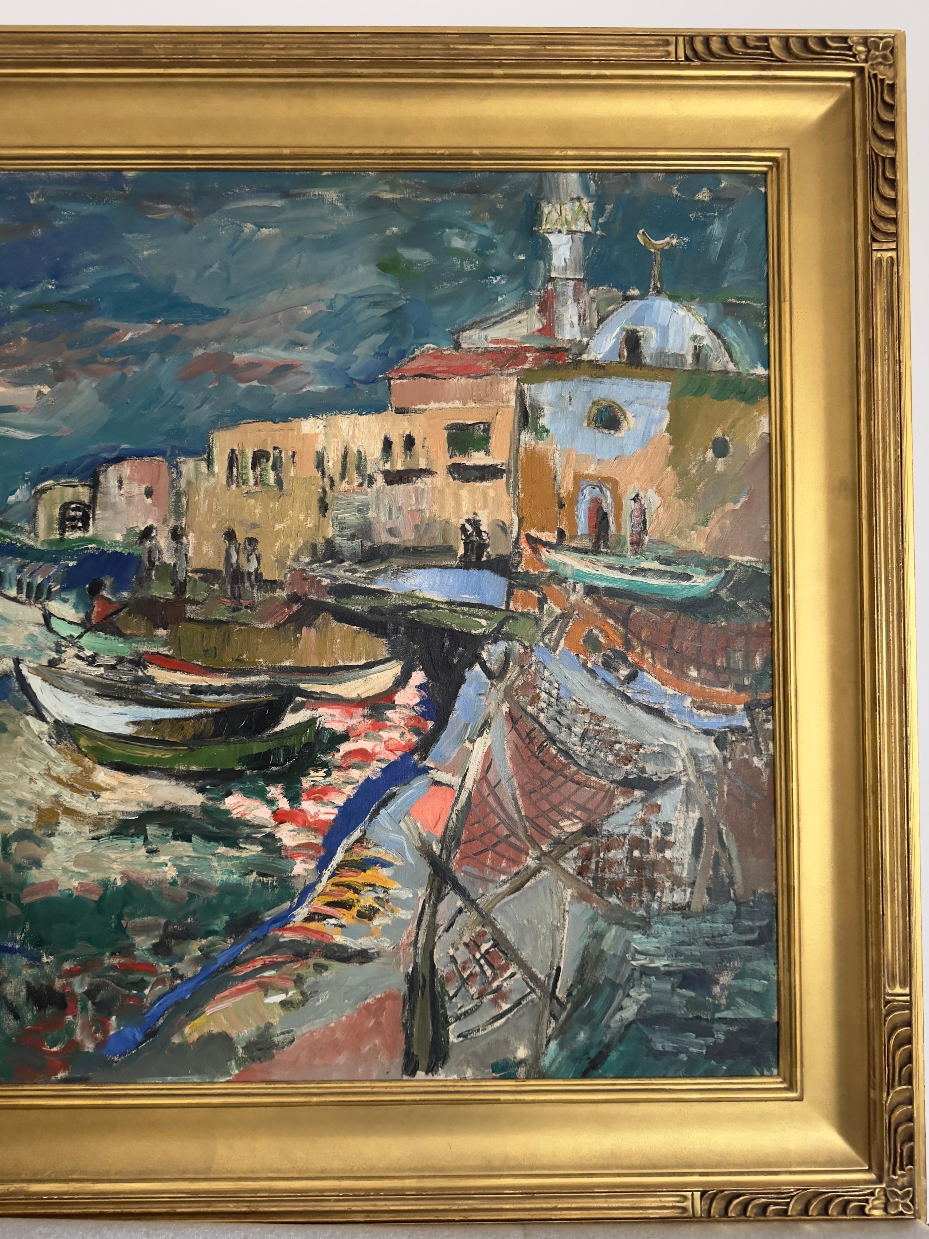 Blick auf die Küste von Haifa – Painting von Jehudith Sobel