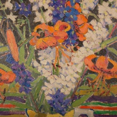 Jeka Kemp (Scottish, 1876–1966)    "No 6 Fleurs" Signed Still Life