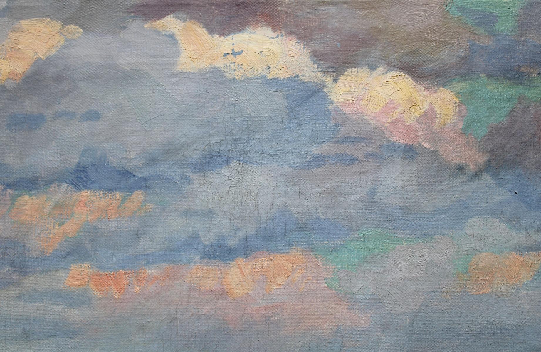 Latvian fields  Oil on canvas, 68x88 cm - Realist Painting by Jekabs Apinis