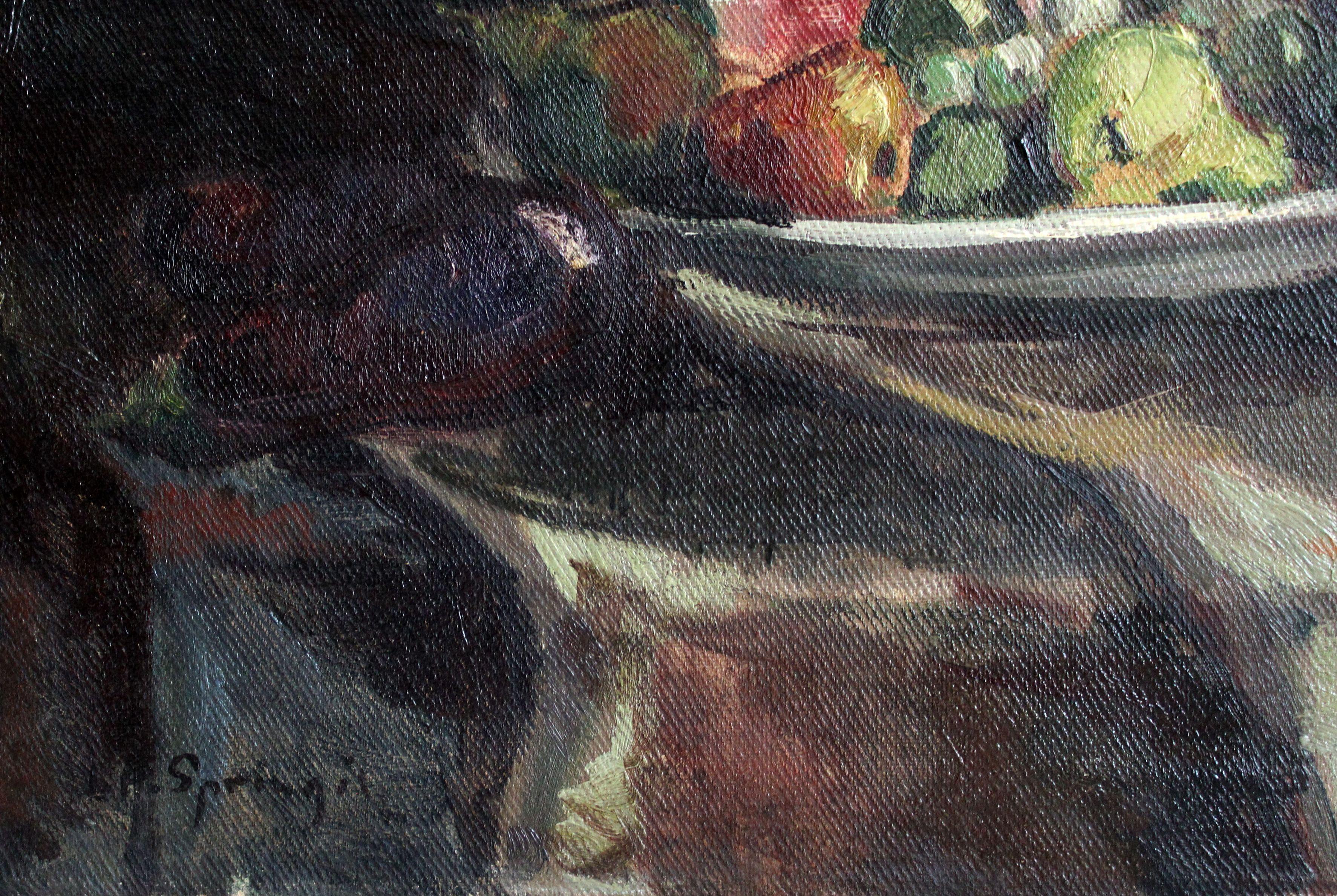 Naturaleza muerta. Óleo sobre lienzo. 80x100 cm - Painting Impresionista de Jekabs Arturs Springis 