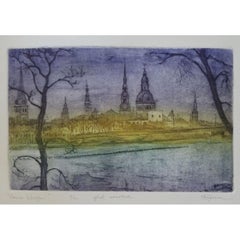 Serata Antica Riga. 2011, carta, acquaforte, acquatinta, 24x34 cm 7/30