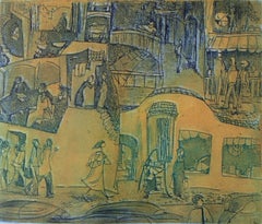 Morning city  2005, paper, etching, 14x16 cm, 40/100