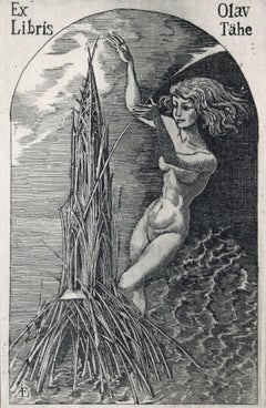 Ex libris. Paper, woodcut, 11x7cm