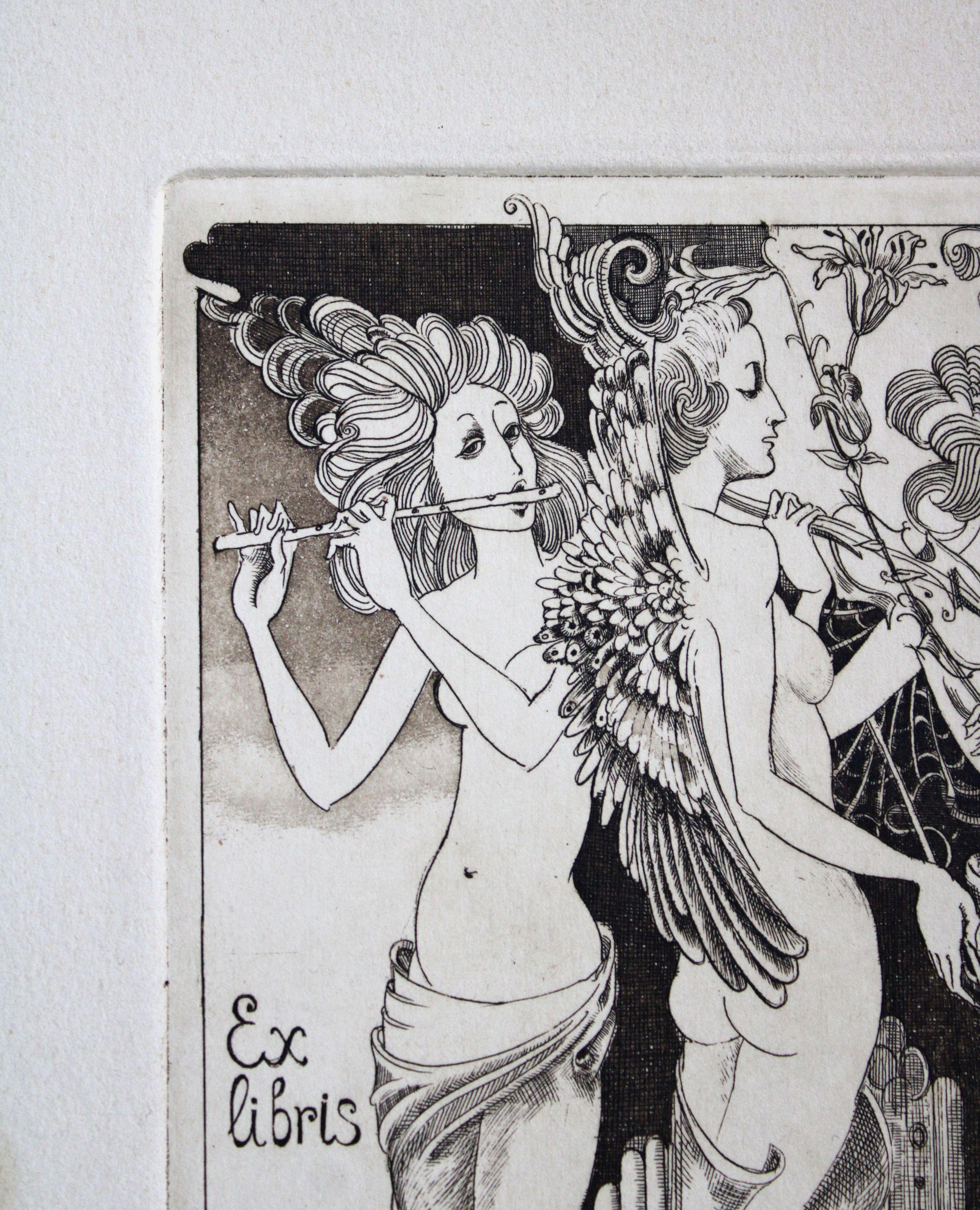 Three graces. Paper, etching, 12x11cm For Sale 1