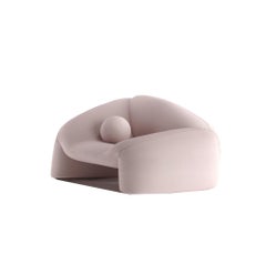 Jell Armchair in Nude Fabric by Alter Ego Studio