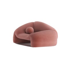 Fauteuil Jell en tissu rouge par Alter Ego Studio