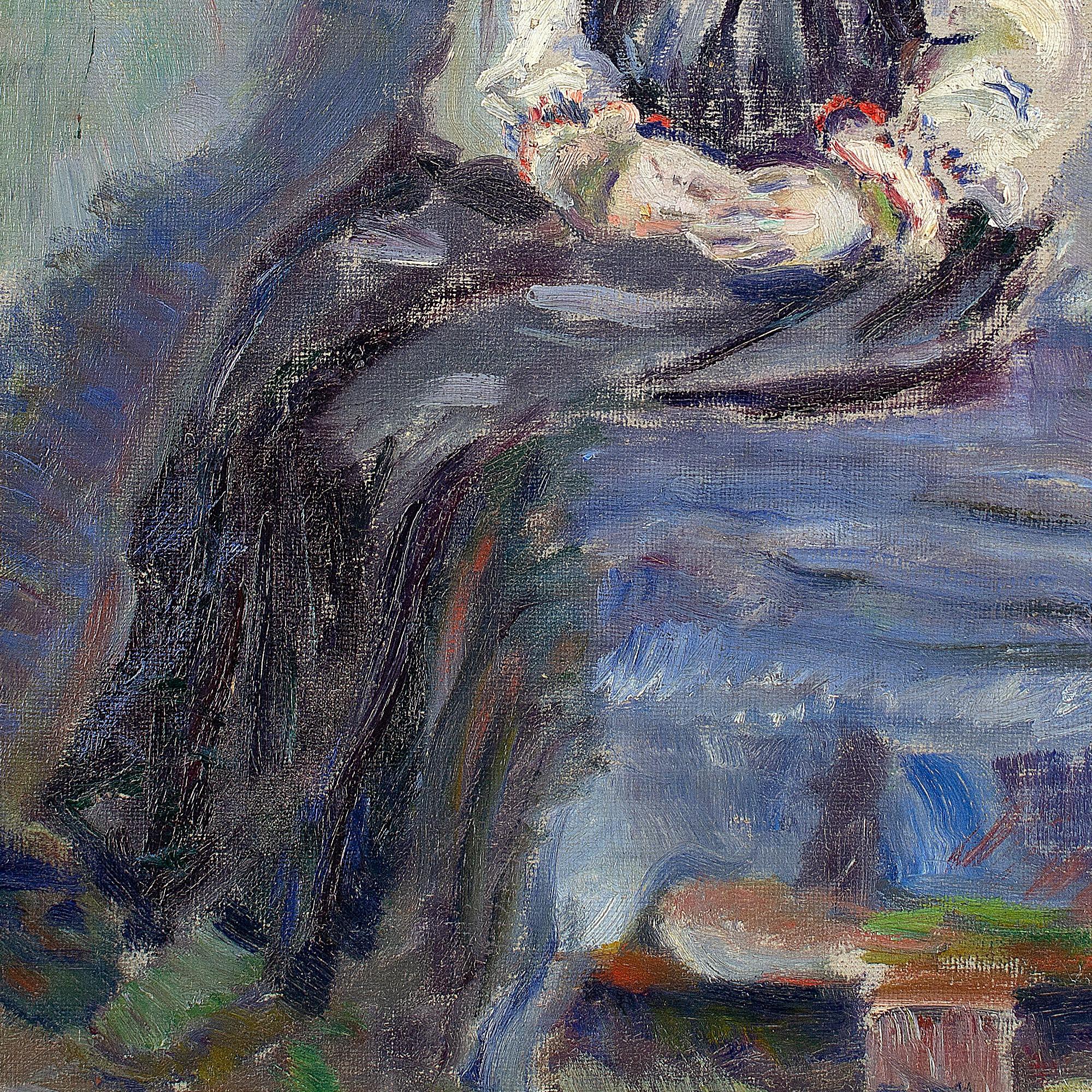 Jelle Troelstra, Porträt einer sitzenden Frau, Ölgemälde  im Angebot 5