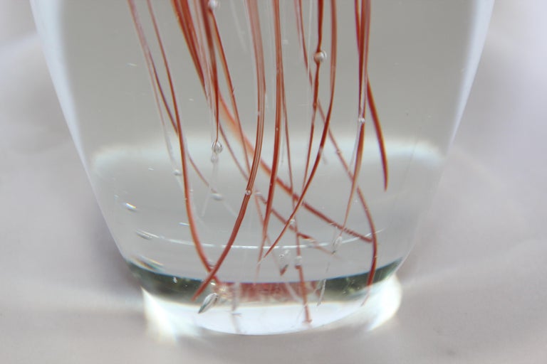 Jelly Fish Murano Style Italian Art Glass Aquarium Paperweight at 1stDibs