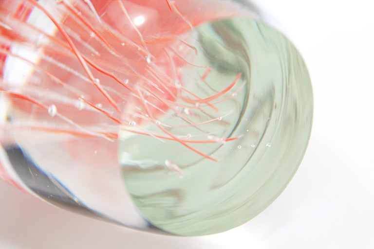 Jelly Fish Murano Style Italian Art Glass Aquarium Paperweight at 1stDibs