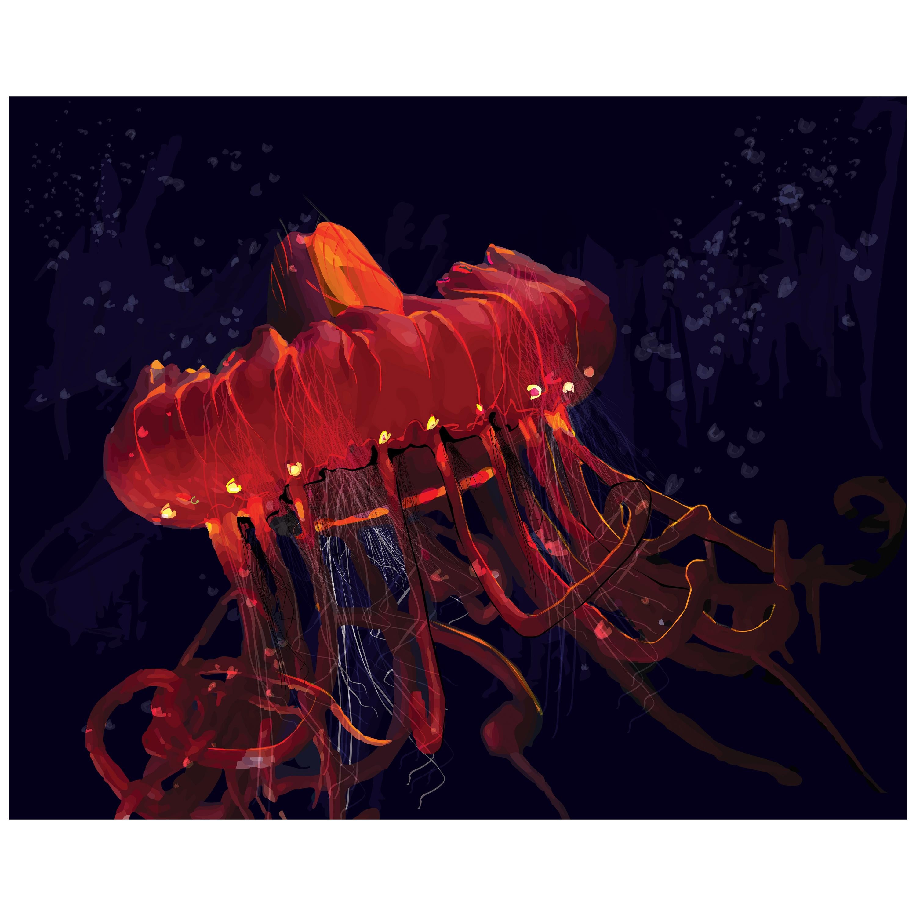 Jelly Fish Red / Selene Lazcarro For Sale