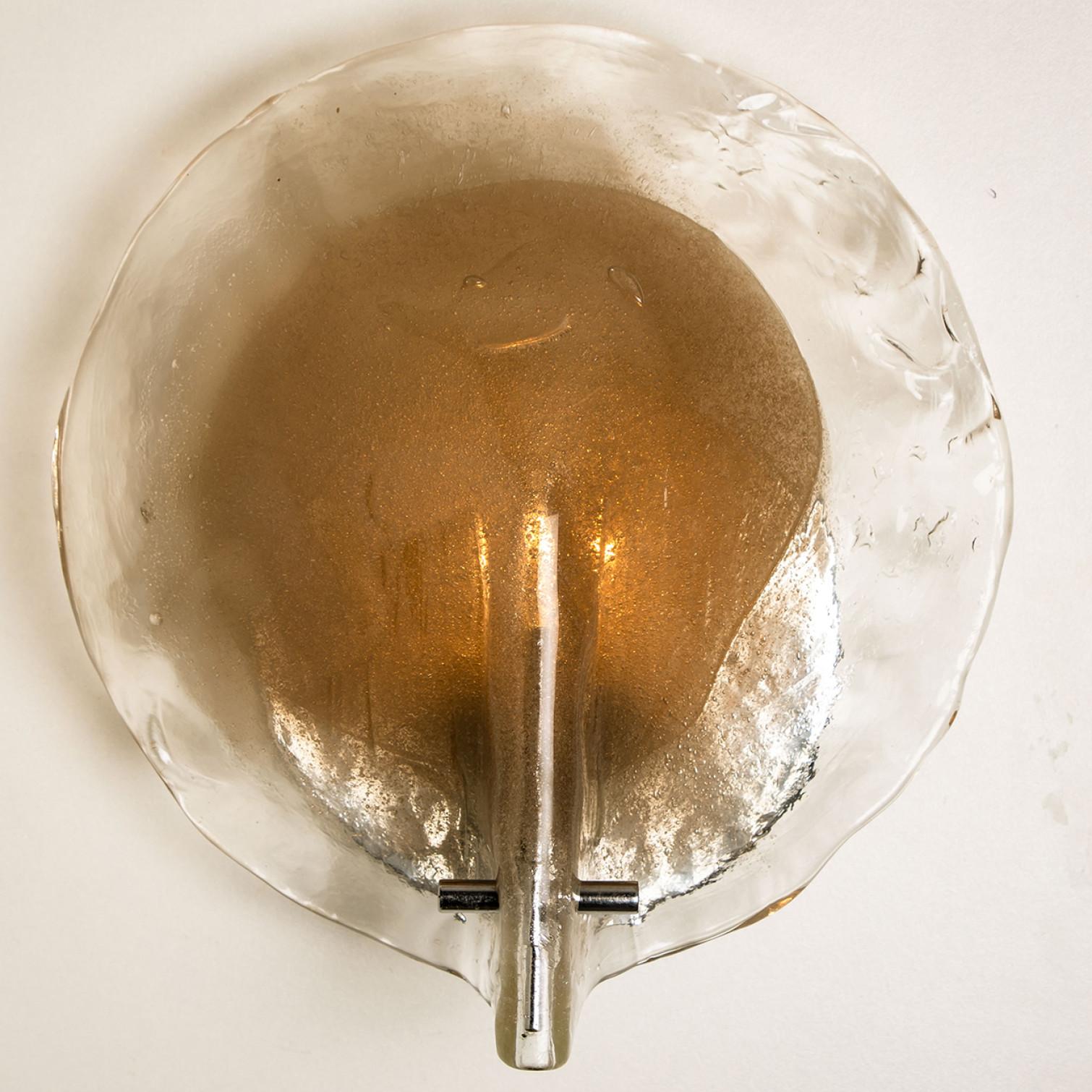 Curated visual reference: Textured Glass Fish Sconce Reference: Jelly Fish Smoked Clear Wall Light Sconce 1970 At 1Stdibs
