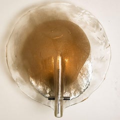 Jelly Fish Geräucherte klare Wandleuchte, 1970