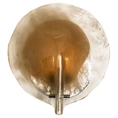 Vintage Jelly Fish Smoked Clear Wall Light/Sconce, 1970