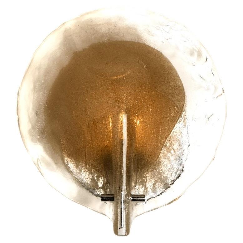 Jelly Fish Smoked Clear Wall Light/sconce, 1970