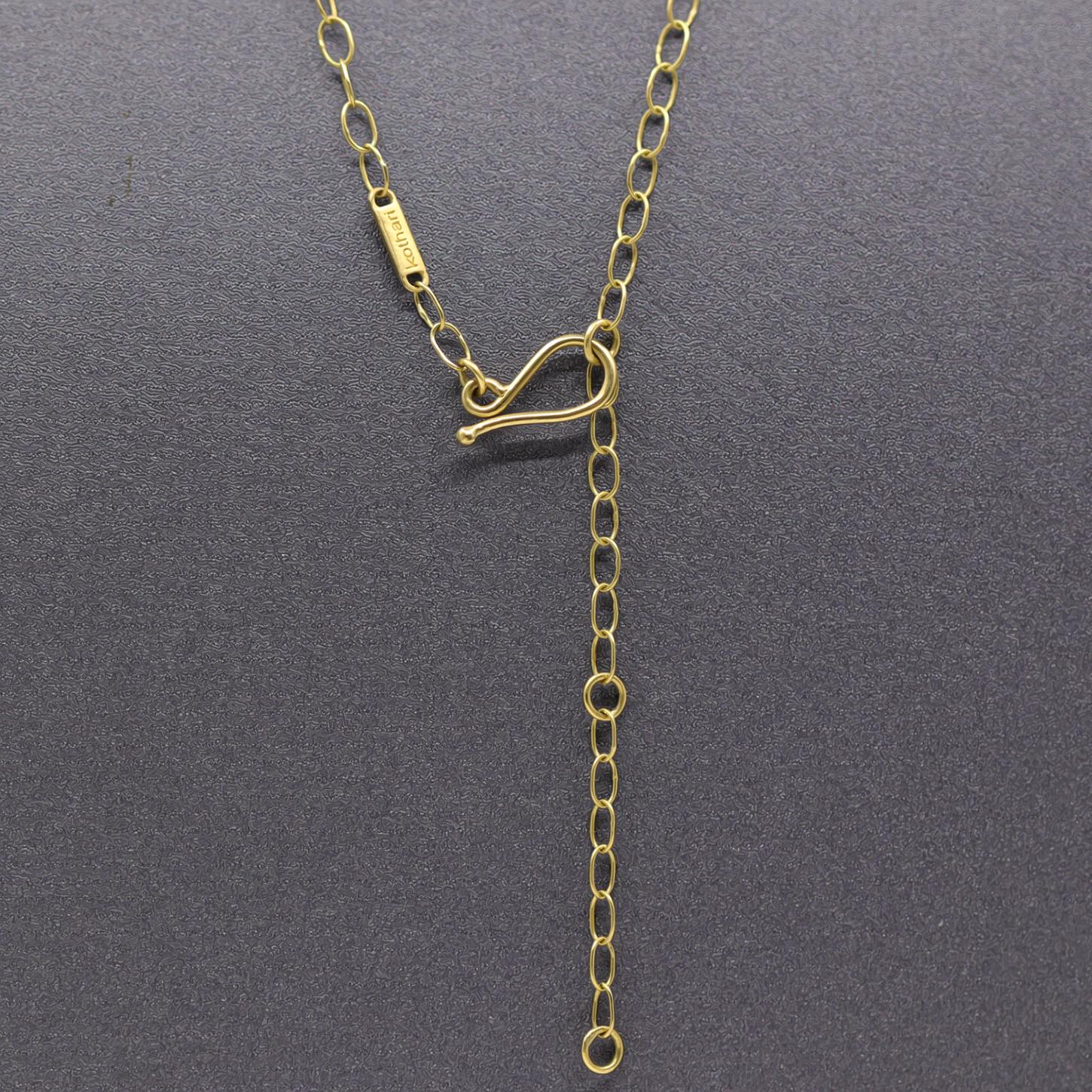 Jelly Opal + Feueropal Rosenschliff Mehrfarbiger Diamant Gold Halskette, Kothari 2023 im Angebot 4