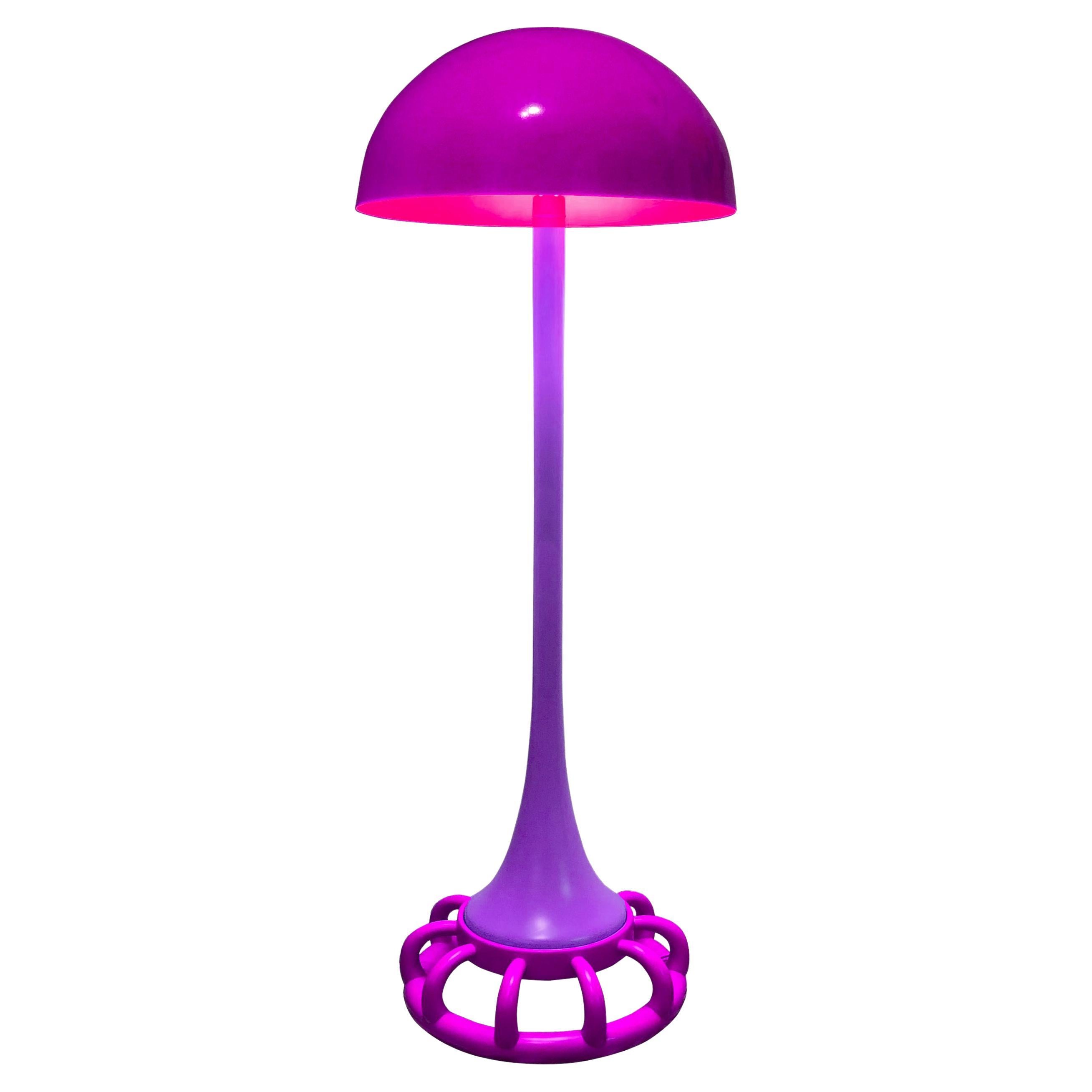 Jellyfish Floor Lamp: Elegant Lilac Illumination For Sale