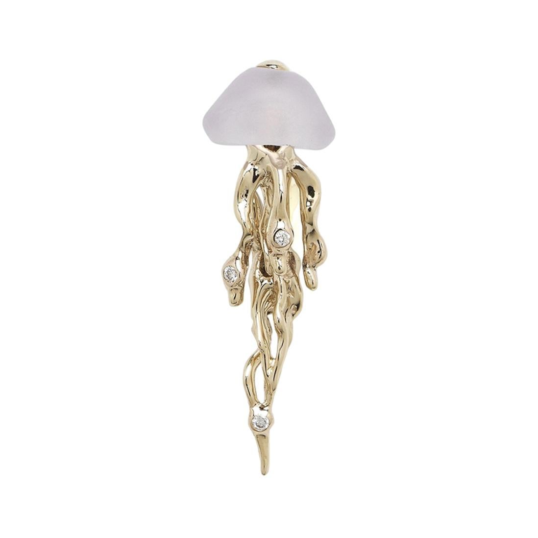 Jellyfish Stud White Gold