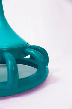 Jellyfish Floor Lamp: Artistic Turquoise Illumination