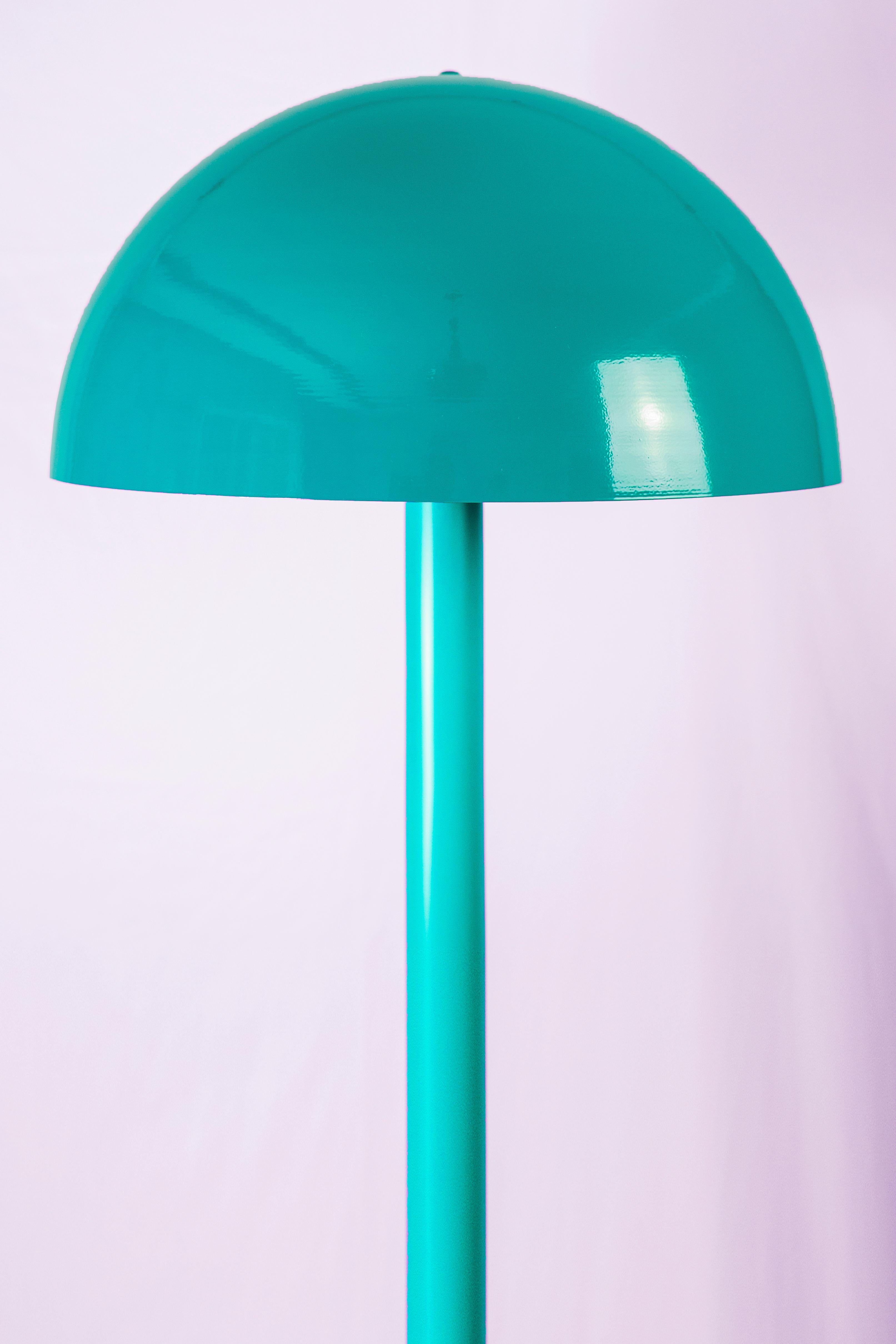 Post-Modern Jellyfish Floor Lamp: Artistic Turquoise Illumination For Sale