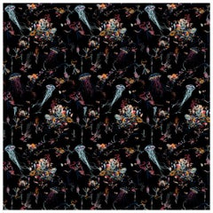 Jellyfish Wallpaper in Black by 17 Patterns